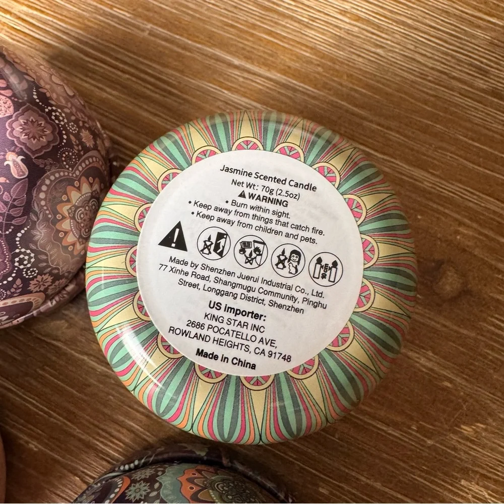 Set Of 4 Mini Candles Bergamot Lavender Sandalwood Jasmine Scented Candle Gift